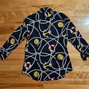 Lauren Ralph Lauren girls / women's nautical theme blouse size XS